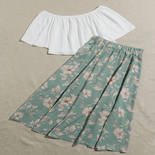 skirt and top